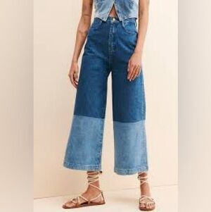 Triarchy Barrel Leg Women Jeans, Contrast Color